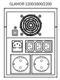 Line Interactive UPS - Ablerex GLAMOR 2200 LCD, 2kVA, Tower Series - For 2-3 PCs or 1PC & long autonomy